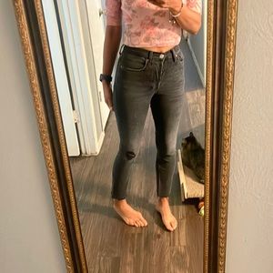 Re/done jeans black with distressed knee